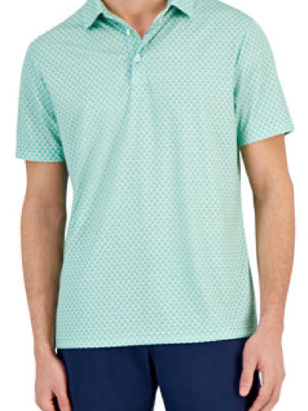 Club Room performance Golf Shirt with Golf Ball Pattern Size Large